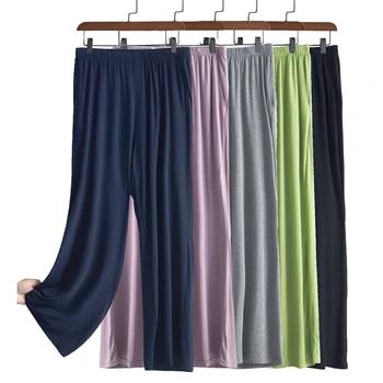 Домашни панталони, които добавят Мазнини, Разтеглив Широки Панталони, Пролет-Лято Меки Памучни Панталони, Пижами Mujer, Свободни Панталони