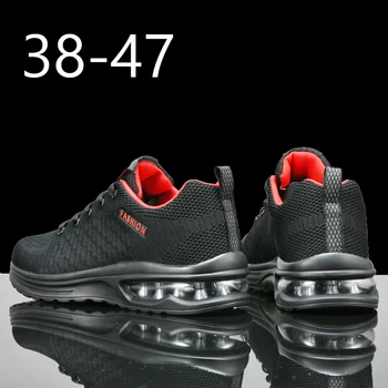 Дишащи обувки Damyuan 47, модни леки мъжки маратонки за бягане 46, мъжки ежедневни спортни обувки големи размери на открито