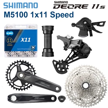Shimano Deore-M5100 11 Степени Група Ключ за превключване на Предавките МТБ 11V Коляновия вал 32T 34T 36T 11S K7 11-42 T/51 T Велосипедна Верига BB52 MT501