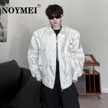NOYMEI мъжки есен ежедневното палто в корейски стил Нова яке Индивидуалност мъжки дрехи жилетка с цип однотонная на горно облекло Tide WA2624
