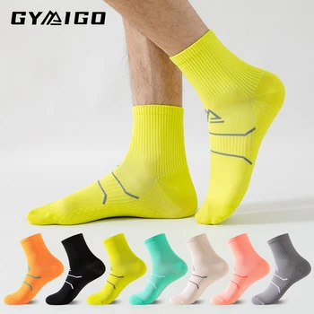 Лидер в продажбите на професионални ярки цветни спортни чорапи за джогинг, нескользящие баскетболни чорапи от памук, дишащи за мъже и жени
