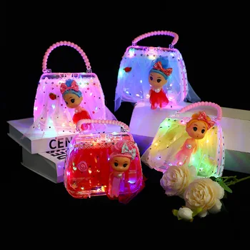 ZK20 Лейси Чанта През Рамо С Led Осветление, Светещи Играчки За Момичета, Детски Чанта-Светкавица 