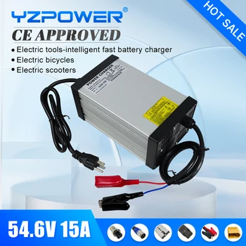 Литиева Батерия YZPOWER 54,6 V 15A 13S Бързо Зареждане с Изходен вилица за Литиево-йонна Зарядно устройство Lipo 48V с CE С Охлаждающими Вентилатори