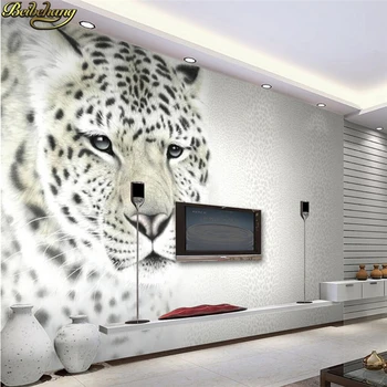 beibehang Съвременната мода леопардовый леопардовый фон за телевизор в хола декоративна живопис потребителски тапети 3D голям стенопис