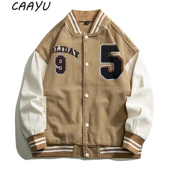 CAAYU, тенденция за мъжки модни дрехи, градинска дрехи, нов стил, японска градинска дрехи, бейзболна форма, дамско сако, яке-бомбер в стил хип-хоп