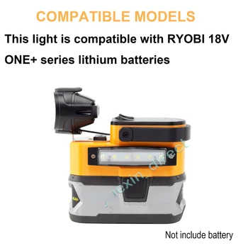 Безжична led работна лампа за къмпинг открито, за да се литиева батерия RYOBI 18 (не включва батерия)