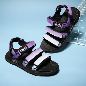 Новите модни летни сандали за мъже и жени, удобни и леки сандали на равна подметка, мъжки градинска и плажна обувки, ежедневни мъжки sandalia masculina