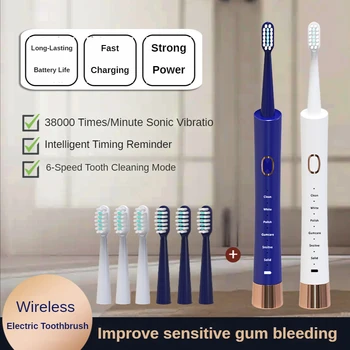 Електрическа четка за зъби е Новата USB зареждане 6-степенна корекция на интелектуална ултразвукова 7 lPX водоустойчив електрически четки за зъби с мек косъм