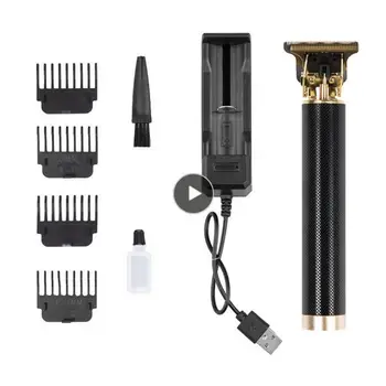 Електрическа машина за подстригване на коса T9 USB, акумулаторна нова машина за подстригване на коса, мъжка самобръсначка, тример за мъже, фризьорски професионална машинка за оформяне на брада