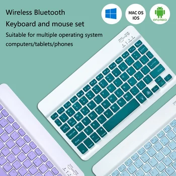 Ультратонкая тих мини безжична Bluetooth клавиатура, подходяща за Пад, телефон, таблет, лаптоп, Bluetooth-клавиатури