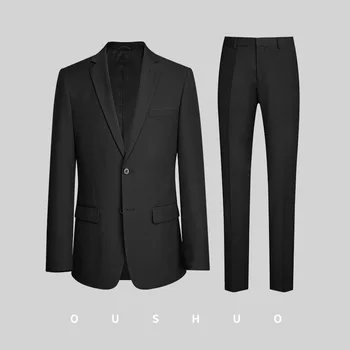 6582-2023 костюм през пролетта на нов бизнес професионален мъжки яке ежедневни корейската версия костюм