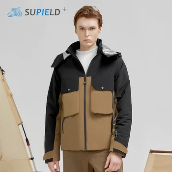 Supield Aerogel, топъл гащеризон, морозостойкая яке, мъжки ежедневни ветровка с качулка, палта, 2022, мъжки зимни топла горна дреха, яке, за мъже
