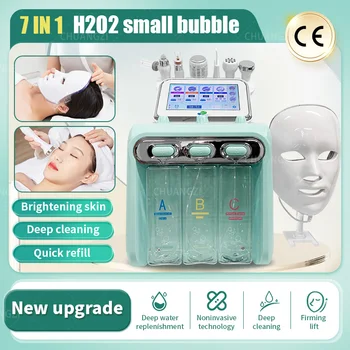 H202 Hydra Small Bubble 7-в-1 Hydro Mini Peel косметологический апарати за пилинг на лицето с led маска