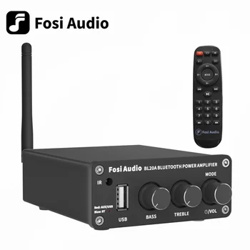 Fosi Audio BL20A Bluetooth TPA3116 Усилвател на Звукова Мощност 2.1 CH 100 W Мини Hi-Fi Клас D Усилвател на Ниски Високи Честоти С U-Спирачен Дистанционно Управление