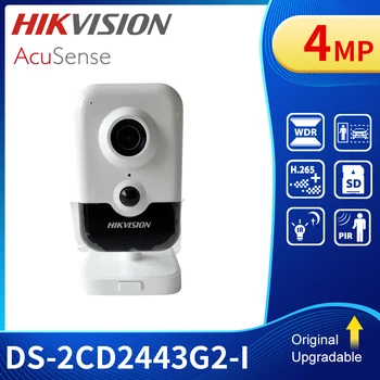 4-Мегапикселова Камера Hikvision POE За защита на Сигурността на DS-2CD2443G2-I AcuSense Cube Домашни Камери PIR Вграден микрофон