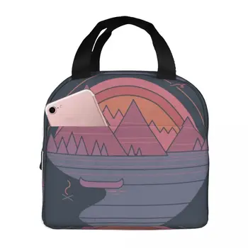 Планината име термоизолированные чанти за обяд за еднократна употреба, чанта за bento, охладител, обяд-бокс, чанта за учител на открито
