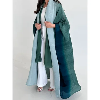 Miyake Нагънат градиентные женски 2023 летни палто с отложным яка 